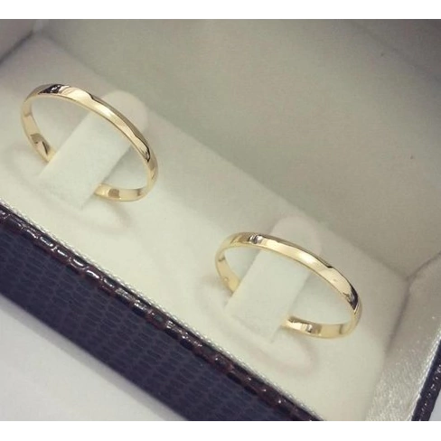 Par Alianças Madri Ouro 18k - 2.5mm