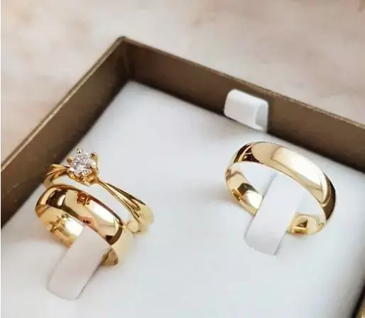 Par Alianças Viena Ouro 18k - 5mm